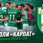 Усі голи «Карпат» в сезоні 2025/26 (відео)